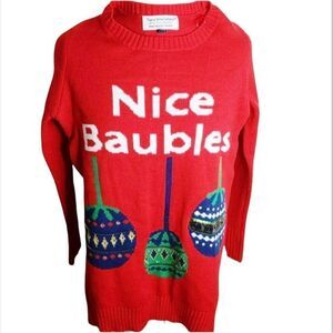 Vintage Y2K Nice Baubles Ugly Christmas Sweater